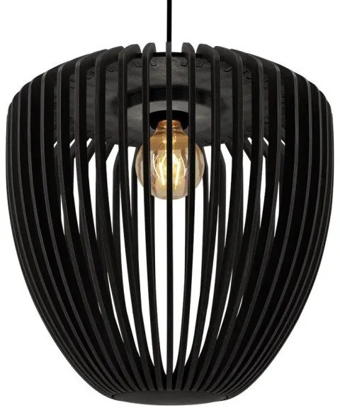 Καπέλο Φωτιστικού 1xE27 Δρυς Φ38cm Clava Wood Umage-2244-Μαύρο 2244