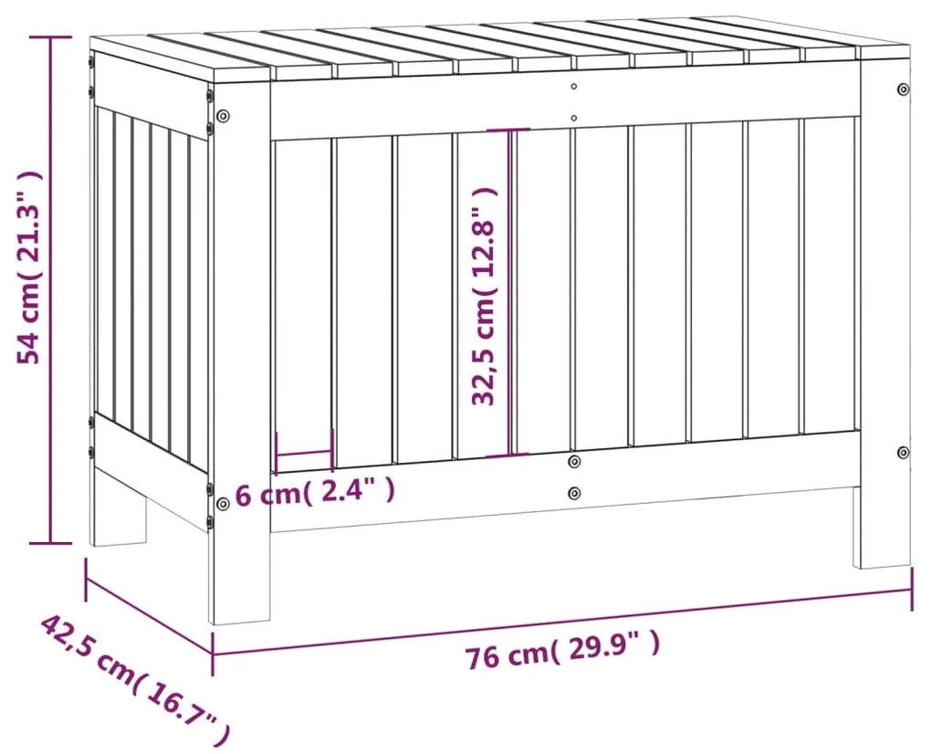 ΚΟΥΤΙ ΑΠΟΘΗΚΕΥΣΗΣ ΚΗΠΟΥ ΛΕΥΚΟ 76X42,5X54 ΕΚ. ΜΑΣΙΦ ΞΥΛΟ ΠΕΥΚΟΥ 836145