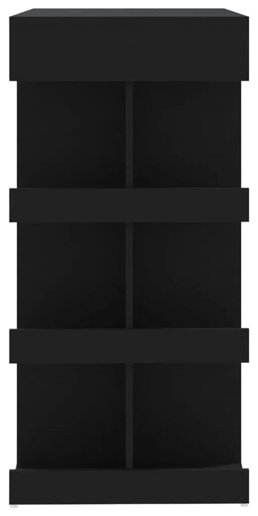 Τραπέζι Μπαρ με Ράφια Μαύρο 100x50x101,5 εκ. από Μοριοσανίδα - Μαύρο