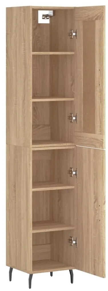 vidaXL Μπουφές Sonoma δρυς 34,5 x 34 x 180 εκ. από Επεξεργασμένο Ξύλο