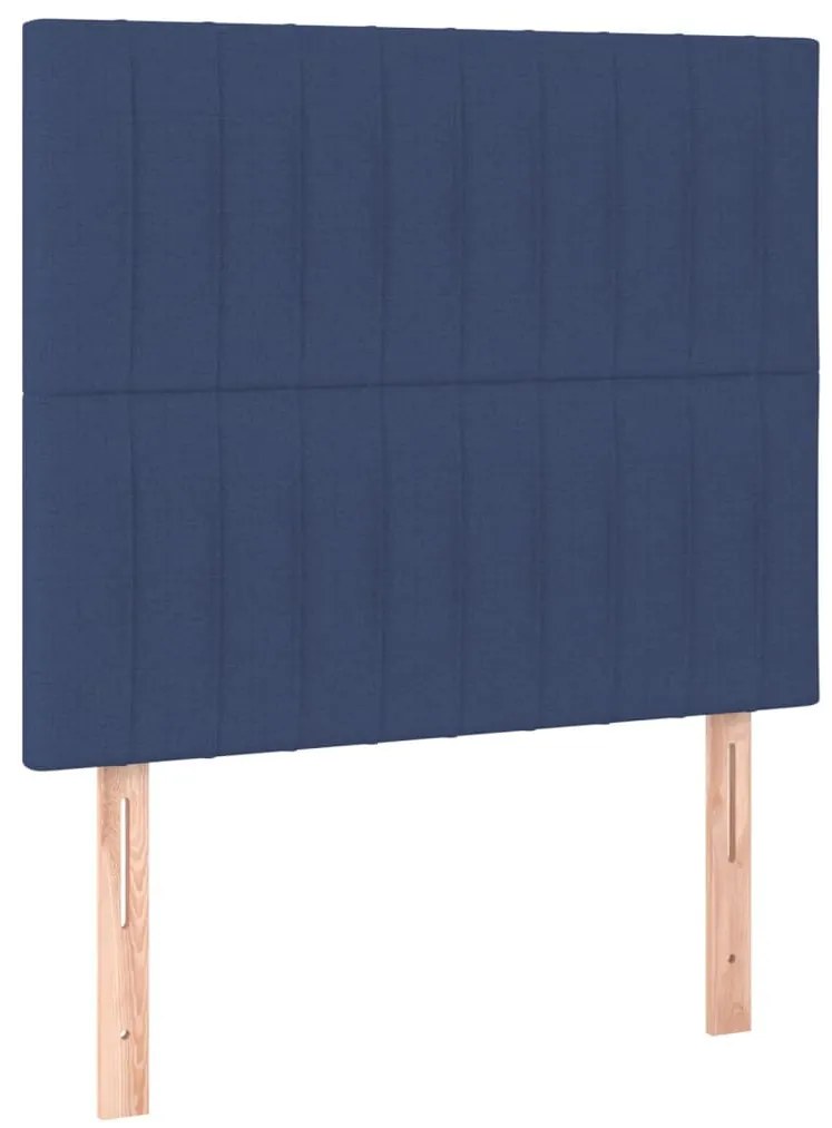 vidaXL Κεφαλάρια Κρεβατιού 2 τεμ. Μπλε 90x5x78/88 εκ. Υφασμάτινο