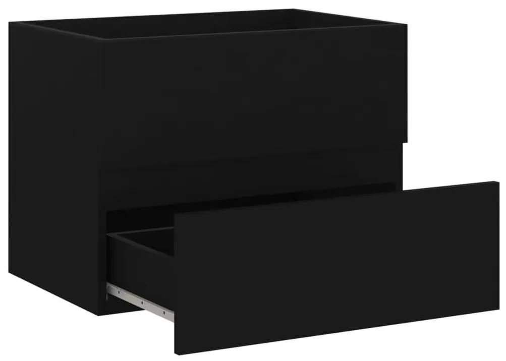 Ντουλάπι Νιπτήρα Μαύρο 60x38,5x45 εκ. από Επεξεργασμένο Ξύλο - Μαύρο