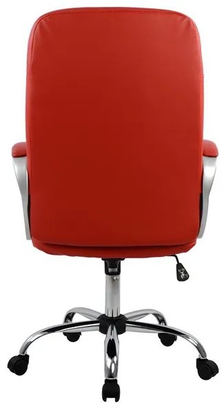 ΚΑΡΕΚΛΑ ΓΡΑΦΕΙΟΥ HM1024.07 KOKKINH IVERN ΜΕ ΠΟΔΙ ΧΡΩΜΙΟΥ 64x55x112-120Υ εκ.