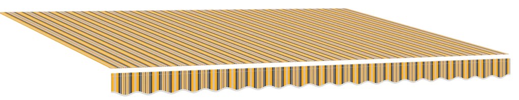 vidaXL Χειροκίνητη Αναδιπλούμενη Τέντα Ριγέ 450x300 cm