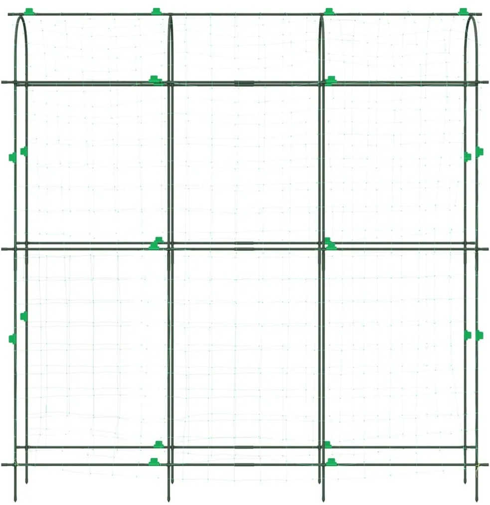 vidaXL Καφασωτό Κήπου Αναρ. Φυτά Πλαίσιο U 181x31x182,5 εκ. Ατσάλι