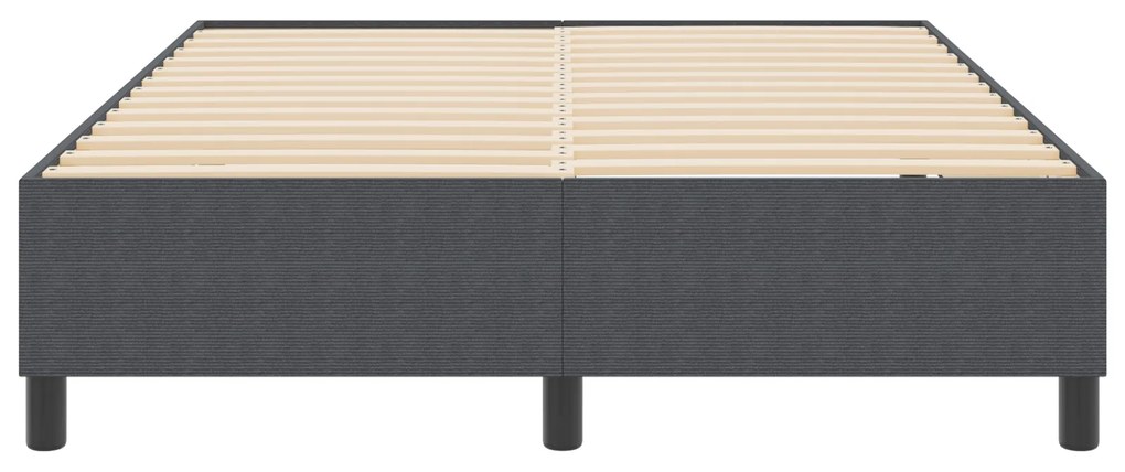 vidaXL Κρεβάτι με Σπλίτ Μαξιλάρι Σκούρο Γκρι 140x200 εκ. Υφάσματος Κοτλέ
