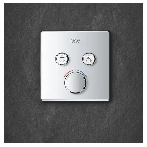 Θερμοστατική εντοιχιζόμενη μπαταρία 2 εξόδων Grohe ΙΙ-Anthraki Mat