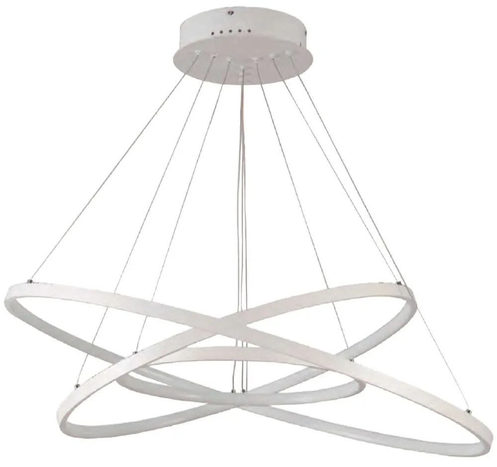 Φωτιστικό Οροφής 77-8133 Led 80-60-40cm Morelli White Mat Homelighting Aluminum,Acrylic