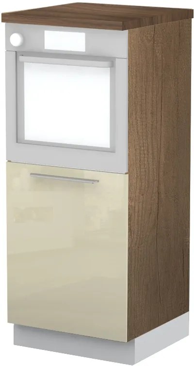 Επιδαπέδιο ντουλάπι φούρνου ψηλό Raval K14-60-1KR-Καρυδί - Λευκό γυαλιστερό