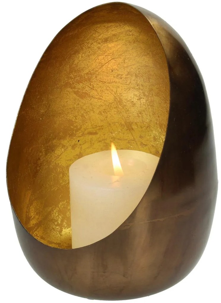 Κηροπήγιο ArteLibre Μπρονζέ Μέταλλο 13.5x13.5x20cm-05153887