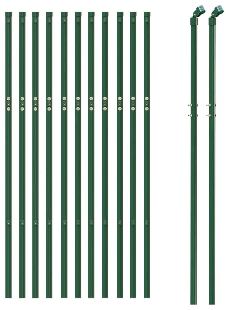 vidaXL Συρματόπλεγμα Περίφραξης Πράσινο 0,8x25 μ. Γαλβανισμένο Ατσάλι