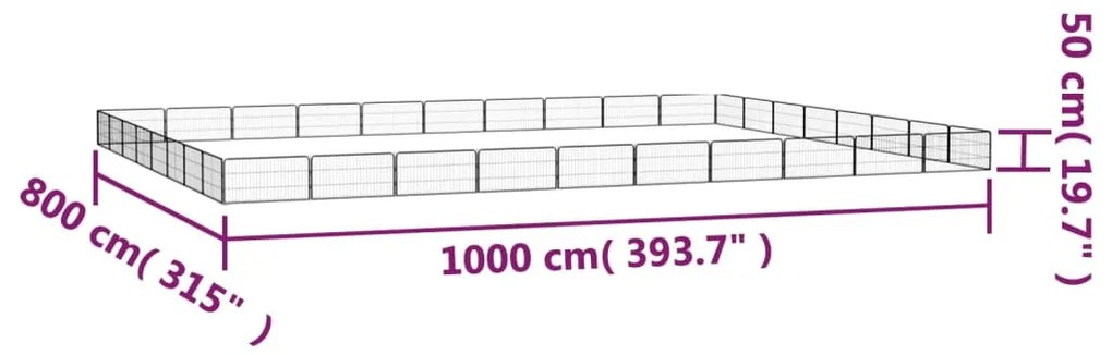 ΠΑΡΚΟΚΡΕΒΑΤΟ ΣΚΥΛΟΥ 36 ΠΑΝΕΛ ΜΑΥΡΟ 100X50ΕΚ ΑΤΣΑΛΙ ΒΑΦΗ ΠΟΥΔΡΑΣ 3115974