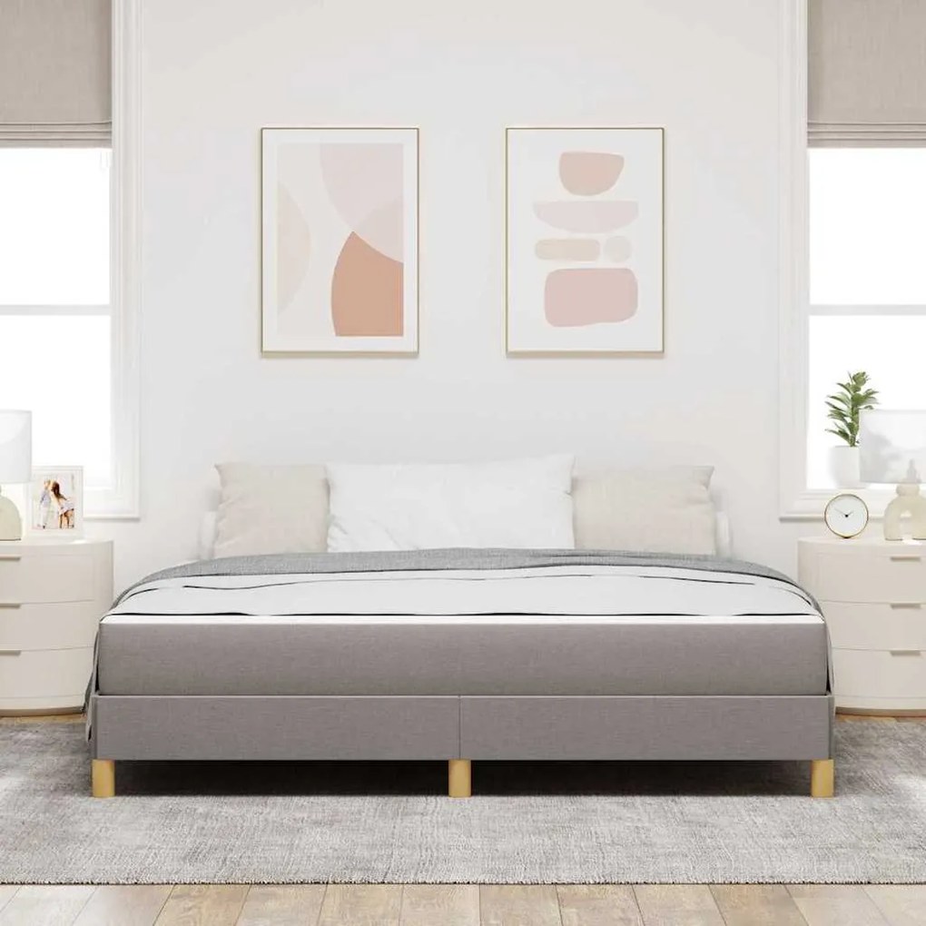 vidaXL Κρεβάτι με ελατήρια Ταμπά, Καφέ 180 x 200 cm