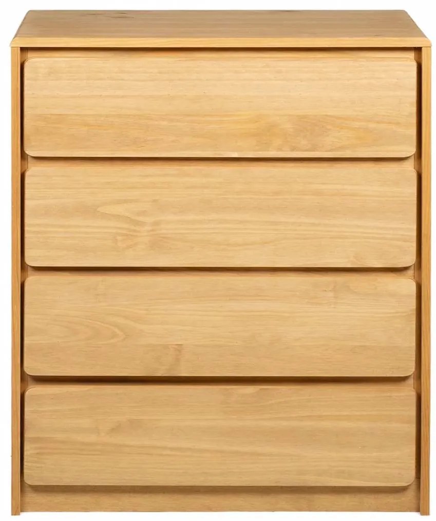vidaXL Συρταριέρα SAUDA Χρώμα Δρυός 76,5x39x91 εκ. Μασίφ Ξύλο Πεύκου