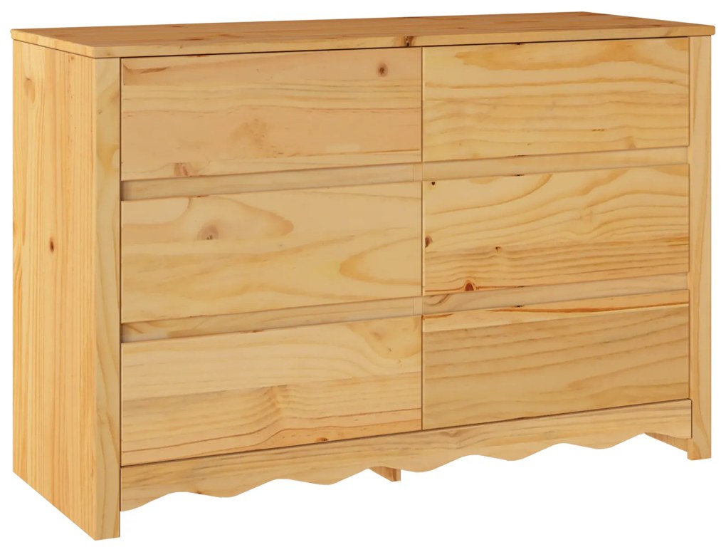 vidaXL Συρταριέρα "DRAMMEN" 111x43x73,5 εκ Μασίφ ξύλο πεύκου