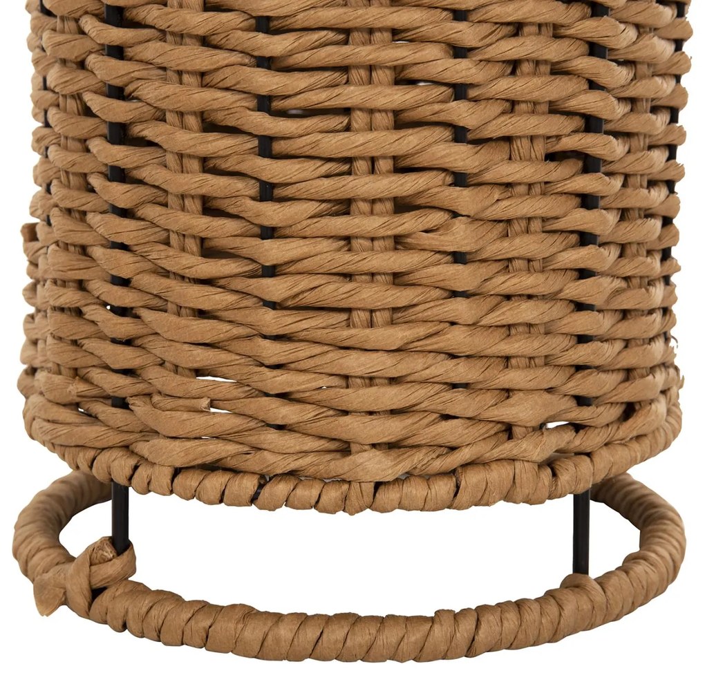 Φωτιστικό Δαπέδου C4342 Μέταλλο - Paper Rope σε Μπέζ Άμμου - Μαύρο Φ20X120Υεκ. 20x20x120 εκ.