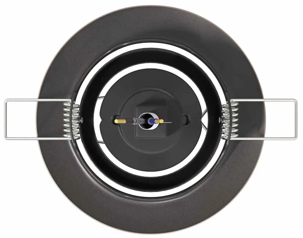 vidaXL Spotlights με προβολείς 6 pcs Χάλκινο 9 x 9 εκ. Μέταλλο