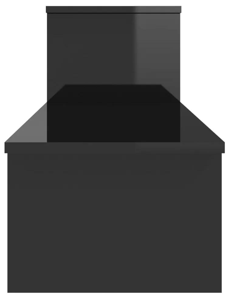 vidaXL Έπιπλο Τηλεόρασης Γυαλιστερό Μαύρο 180x30x43 εκ. Μοριοσανίδα
