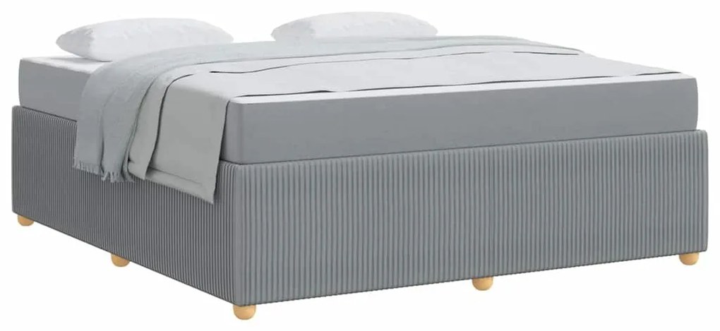 vidaXL Σκελετός Κρεβατιού Άλλο Ανοιχτό γκρι 180 x 200 cm ύφασμα