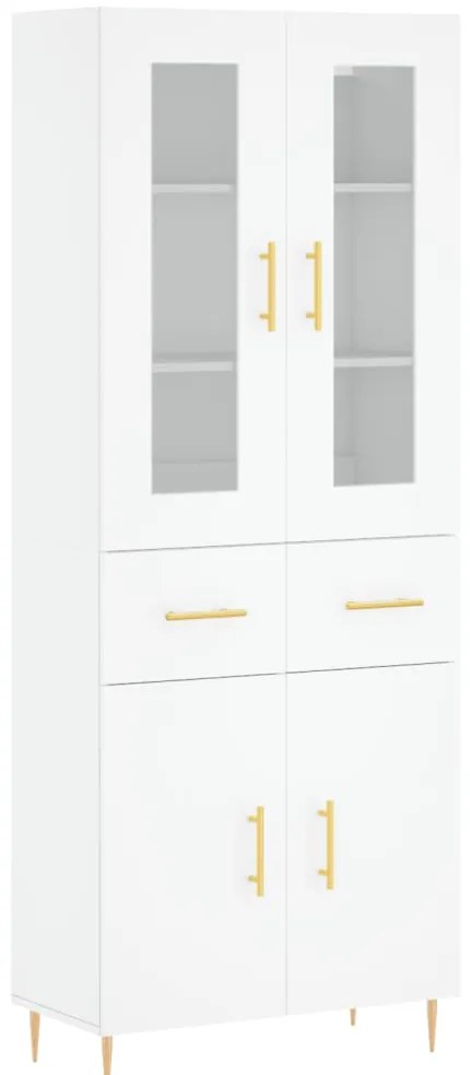 vidaXL Ντουλάπι Λευκό 69,5x34x180 εκ. από Επεξεργασμένο Ξύλο