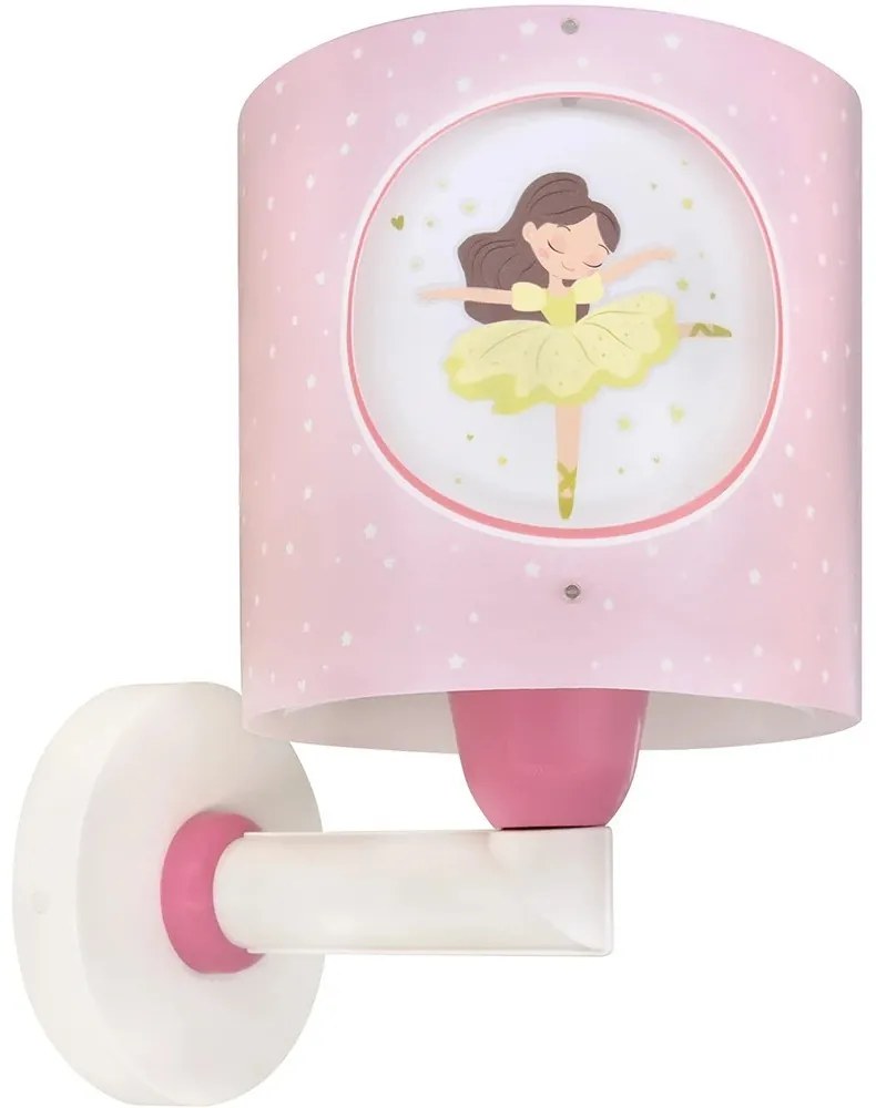 Φωτιστικό Τοίχου Παιδικό Princess Dance 60919 E27 24x20x15cm Pink Ango