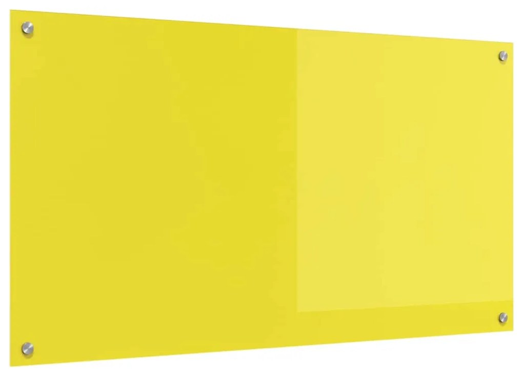 vidaXL Πίσω Πάνελ Κουζίνας Κίτρινο 110 x 60 x 0.6 εκ. σκληρυμένο γυαλί