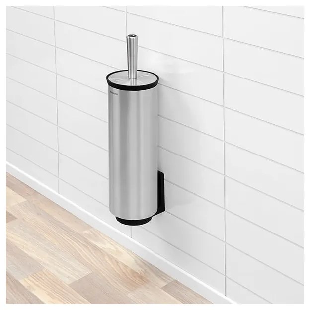 Βούρτσα τουαλέτας Brabantia Profile 90300284, 43 cm, Πλήρως επικαλυμμένη βούρτσα, Επιτοίχια τοποθέτηση, Inox