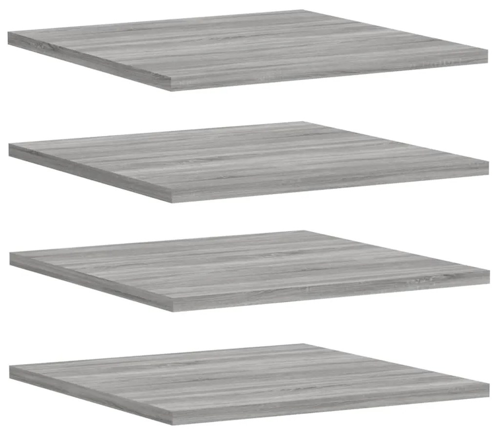 vidaXL Ράφια Τοίχου 4 τεμ. Γκρι Sonoma 40x50x1,5 εκ. Επεξεργ. Ξύλο