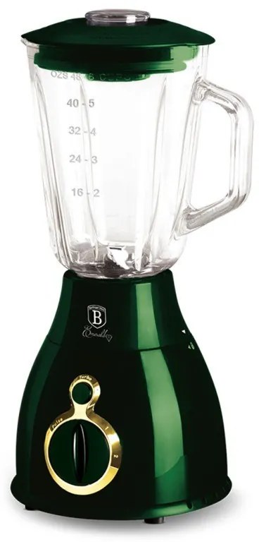 Berlinger Haus Μπλέντερ με γυάλινη κανάτα 1,5L και λεπίδες από ανοξείδωτο ατσάλι 600W Emerald Collection BH-9728
