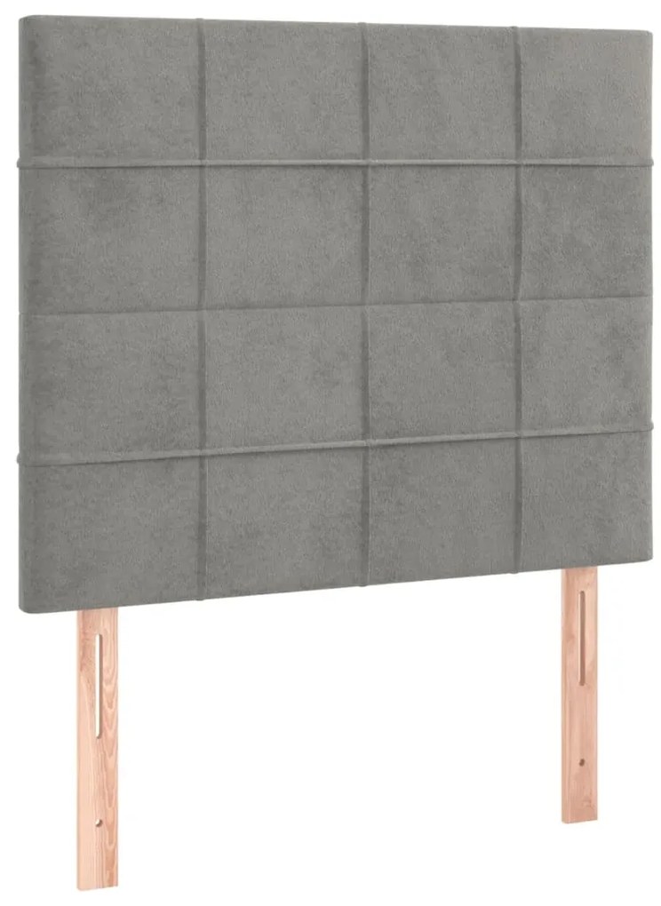 vidaXL Κεφαλάρια Κρεβατιού 2 τεμ. Αν. Γκρι 100x5x78/88 εκ. Βελούδινο