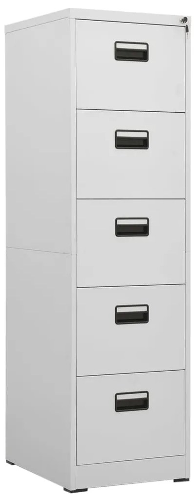 vidaXL Αρχειοθήκη Ανοιχτό Γκρι 46 x 62 x 164 εκ. από Ατσάλι