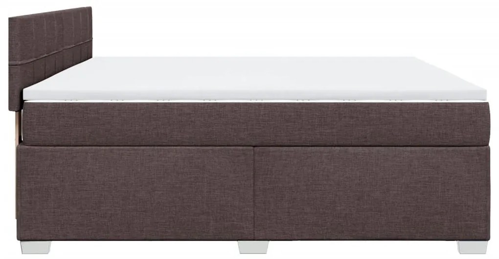 ΚΡΕΒΑΤΙ BOXSPRING ΜΕ ΣΤΡΩΜΑ ΣΚΟΥΡΟ ΚΑΦΕ 180X200 ΕΚ ΥΦΑΣΜΑΤΙΝΟ 3285970