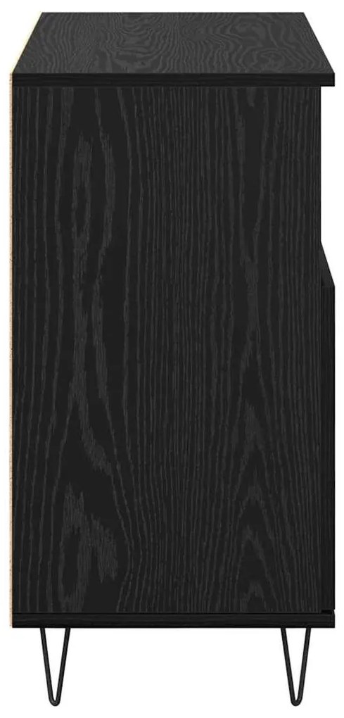 vidaXL Πλαϊνό γραφείο Μαύρη Οξυά 60 x 35 x 70 cm