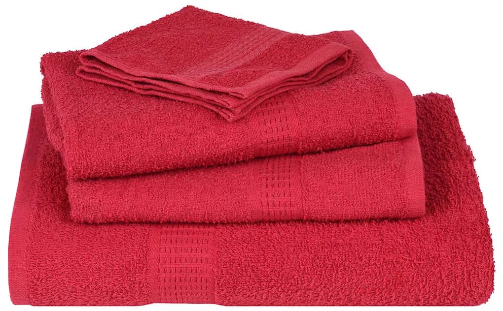 vidaXL Πετσέτες FROGN 10 τεμ. Κόκκινες 100x200 εκ. 360 γρ./μ²