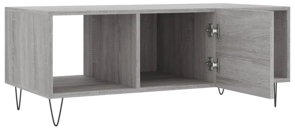 vidaXL Τραπεζάκι Σαλονιού Γκρι Sonoma 102x50x40 εκ. Επεξεργασμένο Ξύλο