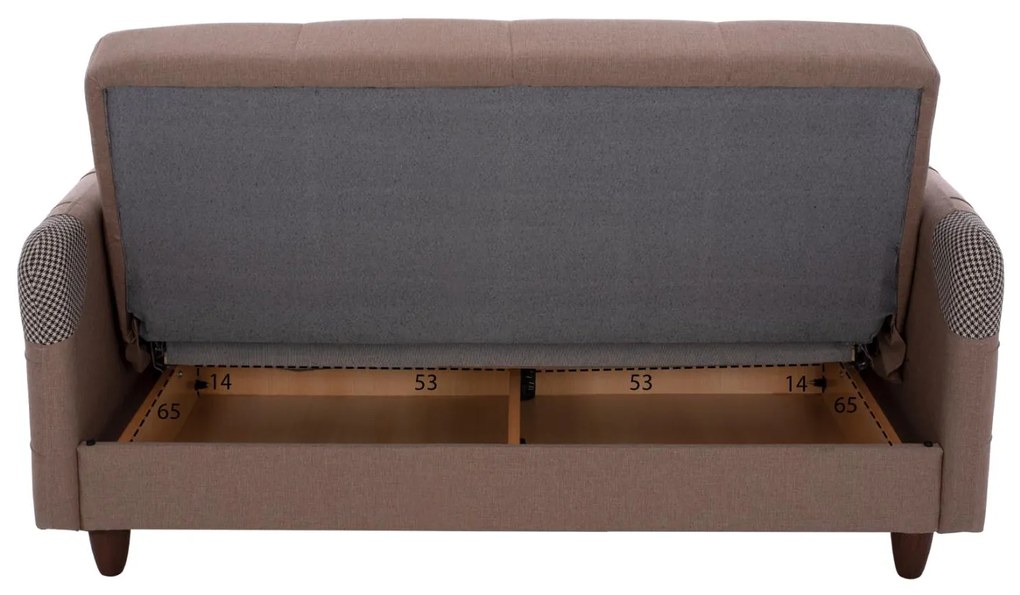 Καναπές - Κρεβάτι Sanna 2θέσιος Μπέζ 140x82x86 εκ. 140x82x86 εκ.