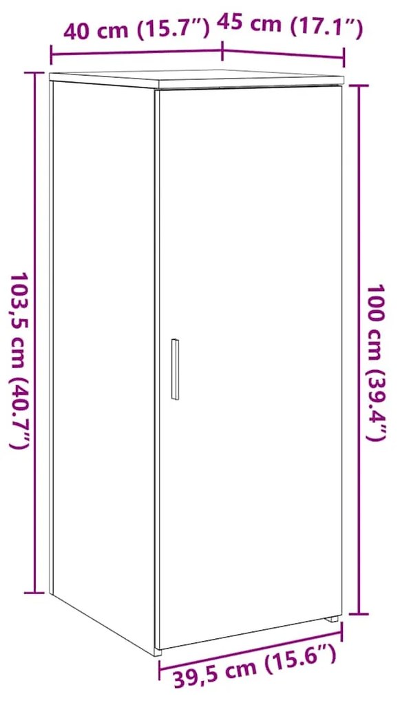 ΝΤΟΥΛΑΠΙ ΑΠΟΘΗΚΕΥΣΗΣ  ΜΑΥΡΟ 40X45X103,5 CM ΚΑΤΑΣΚΕΥΑΣΜΕΝΟ ΞΥΛΟ 859034