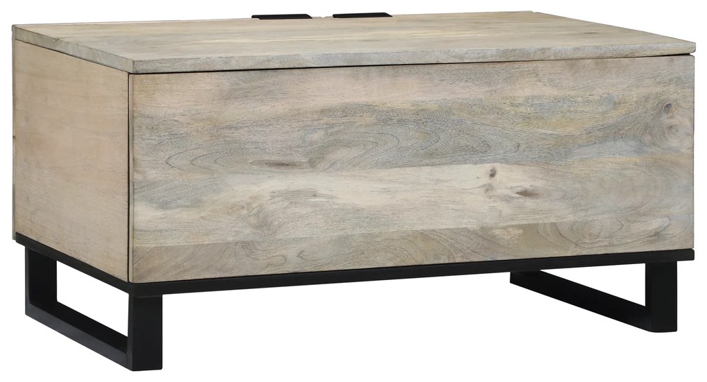 vidaXL Τραπεζάκι σαλονιού Άσπρο, Μαύρο 80 x 50 x 40 cm