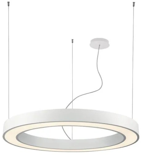 Κρεμαστό Φωτιστικό Οροφής LED 88W 3000Κ Φ120cm Ring Viokef 3915-0012-3-W-N Λευκό