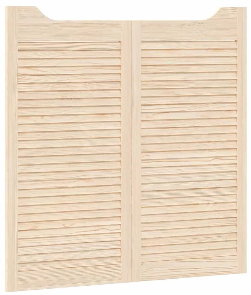 vidaXL Swing Doors Louvred Design 1-Pair 100x100 cm μασίφ ξύλο πεύκο