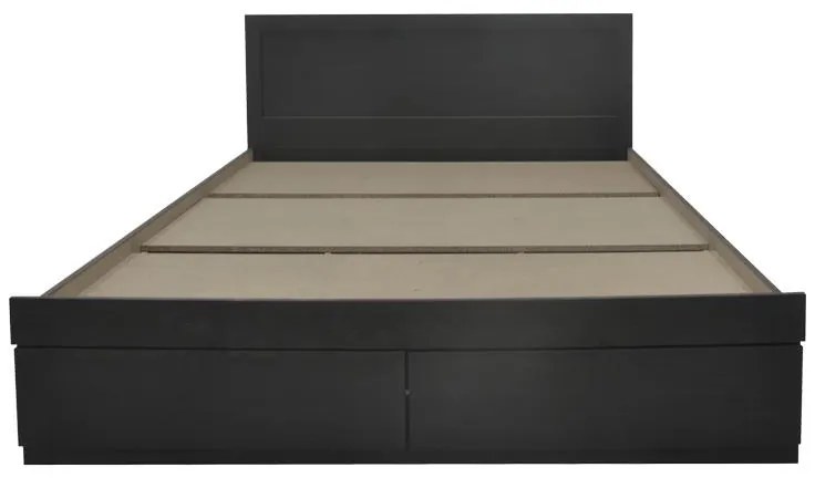 Κρεβάτι Olympus Διπλό με συρτάρι σε wenge απόχρωση 150x200εκ 155x205x80 εκ.