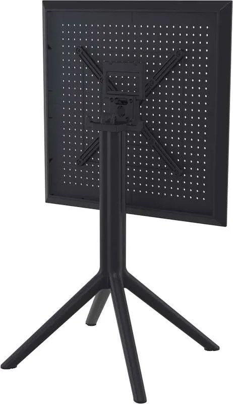 Τραπέζι Πτυσσόμενο Sky 60Χ60X74Εκ. Black Πολυπροπυλενίου