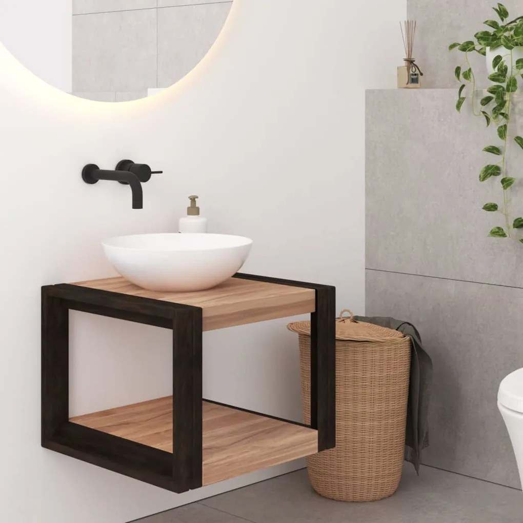 vidaXL Έπιπλο Μπάνιου 45 x 45 x 35 εκ. από Μασίφ Ξύλο Teak