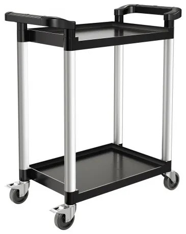 VEVOR Heavy Duty Utility Cart 300 lbs Capacity 2-tier Service Cart with Wheels