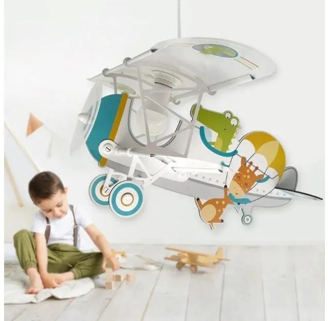 Παιδικό Φωτιστικό Οροφής Little Crocodile Λευκό 54542 Ango-54542-Πολύχρωμο 54542