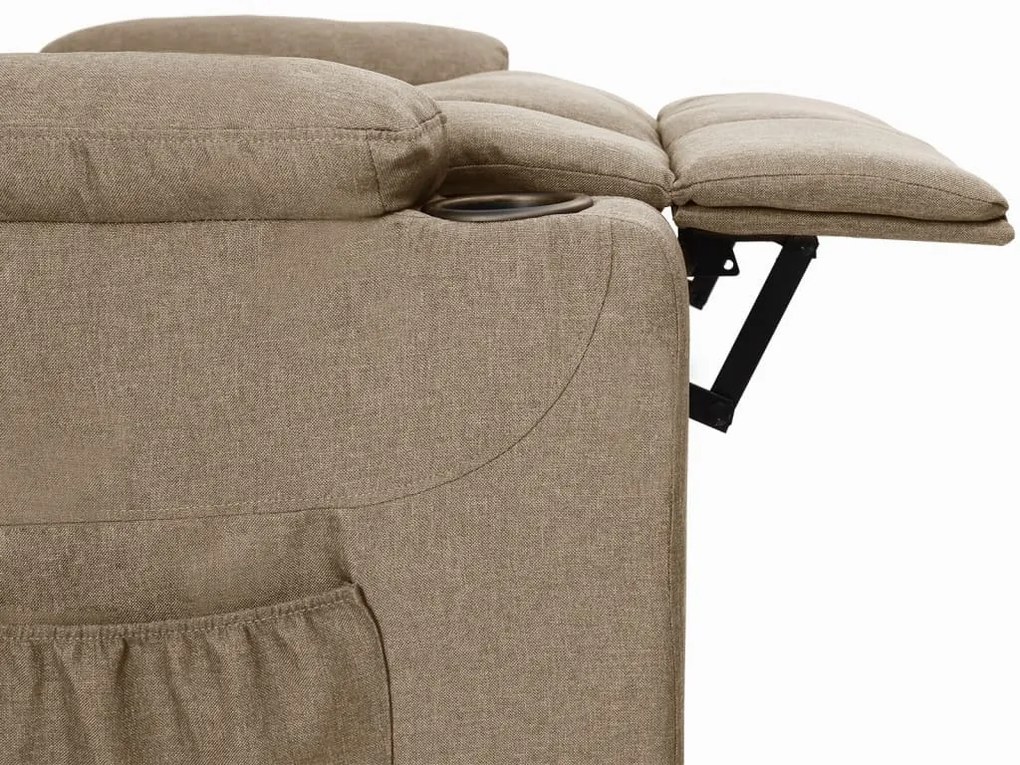 vidaXL Πολυθρόνα με Ανύψωση Taupe Υφασμάτινη