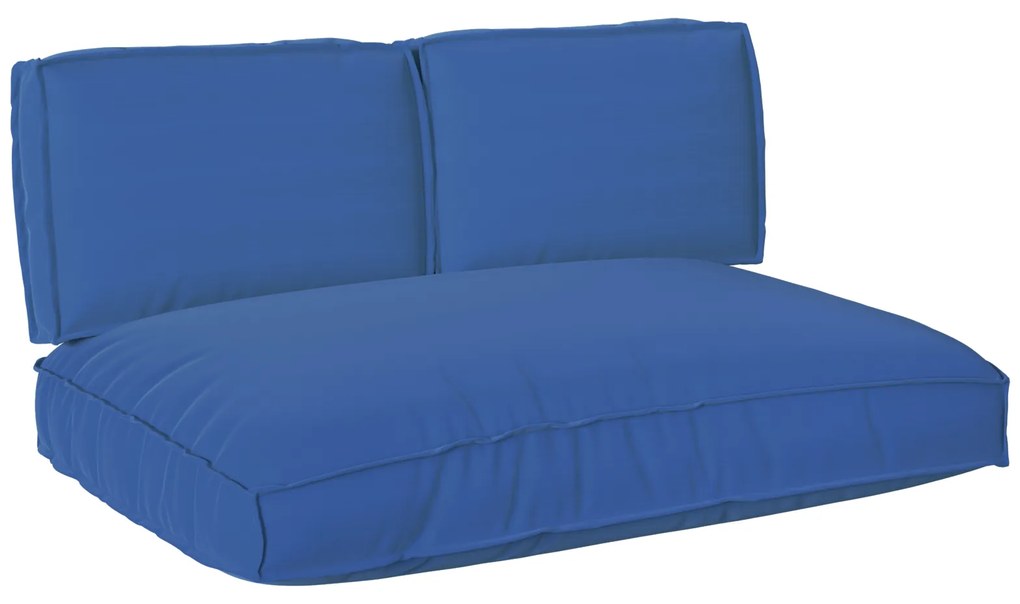 vidaXL Σετ Μαξιλαριών Πάγου 3 pcs Βασιλικό Μπλε 120 x 80 x 12 cm