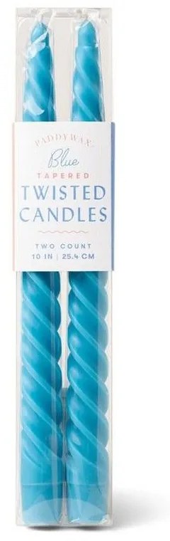 Κεριά Δείπνου Twisted (Σετ 2τμχ) 25,4cm Cyan Paddywax Soy Wax