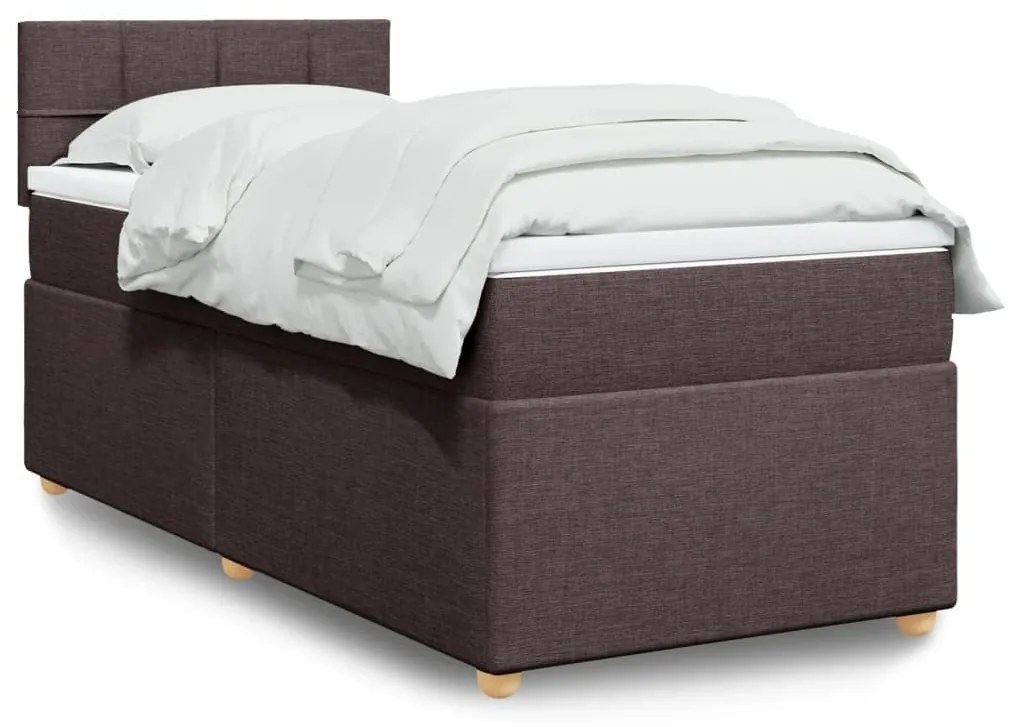 ΚΡΕΒΑΤΙ BOXSPRING ΜΕ ΣΤΡΩΜΑ ΣΚΟΥΡΟ ΚΑΦΕ 90X200 ΕΚ. ΥΦΑΣΜΑΤΙΝΟ 3286566