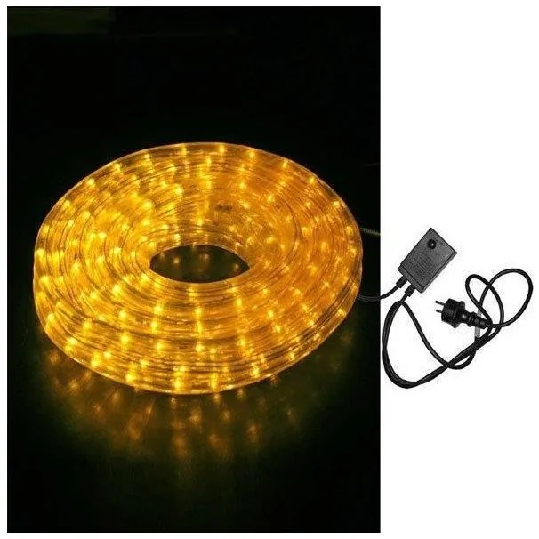 Φωτοσωλήνας LED Κίτρινη 10μ Φ13mm 36LED/m Δικάναλη 30-261030 Lumen-30-261030-Κίτρινο 30-261030